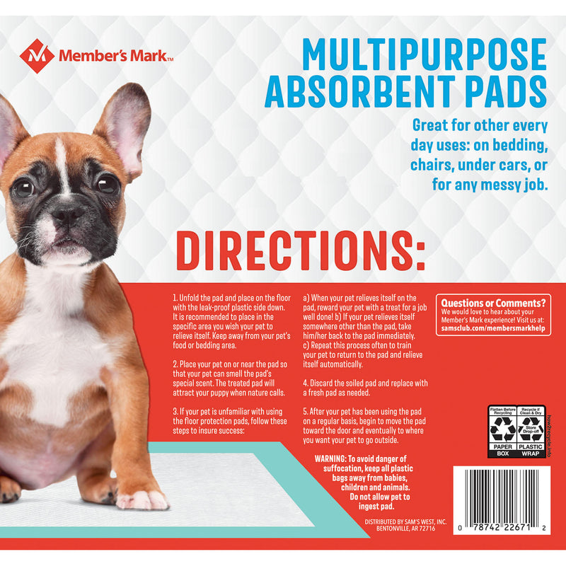 Member's Mark Pet Training Pads, 23" x 24" (120 ct.)