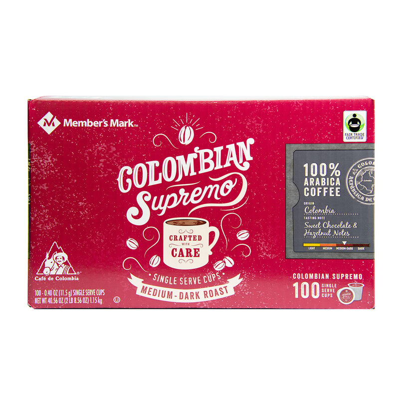 Member's Mark Colombian Supremo Coffee, Single-Serve Cups (100 ct.)