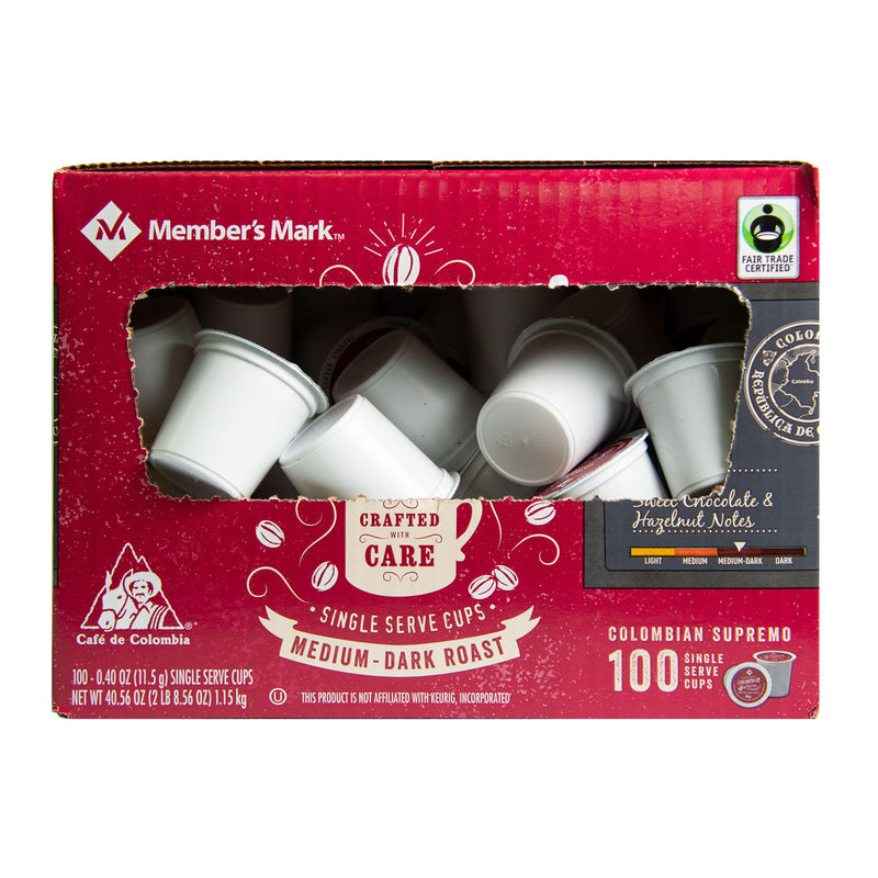 Member's Mark Colombian Supremo Coffee, Single-Serve Cups (100 ct.)