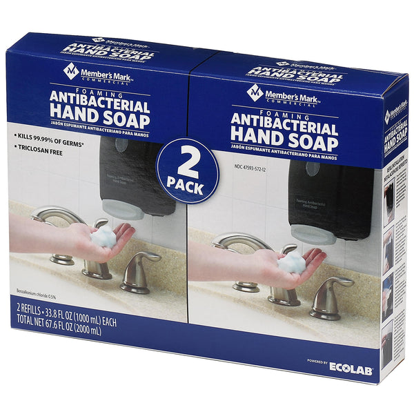 Member's Mark Commercial Foaming Antibacterial Hand Soap Refill (33.8 oz., 2 pk.)