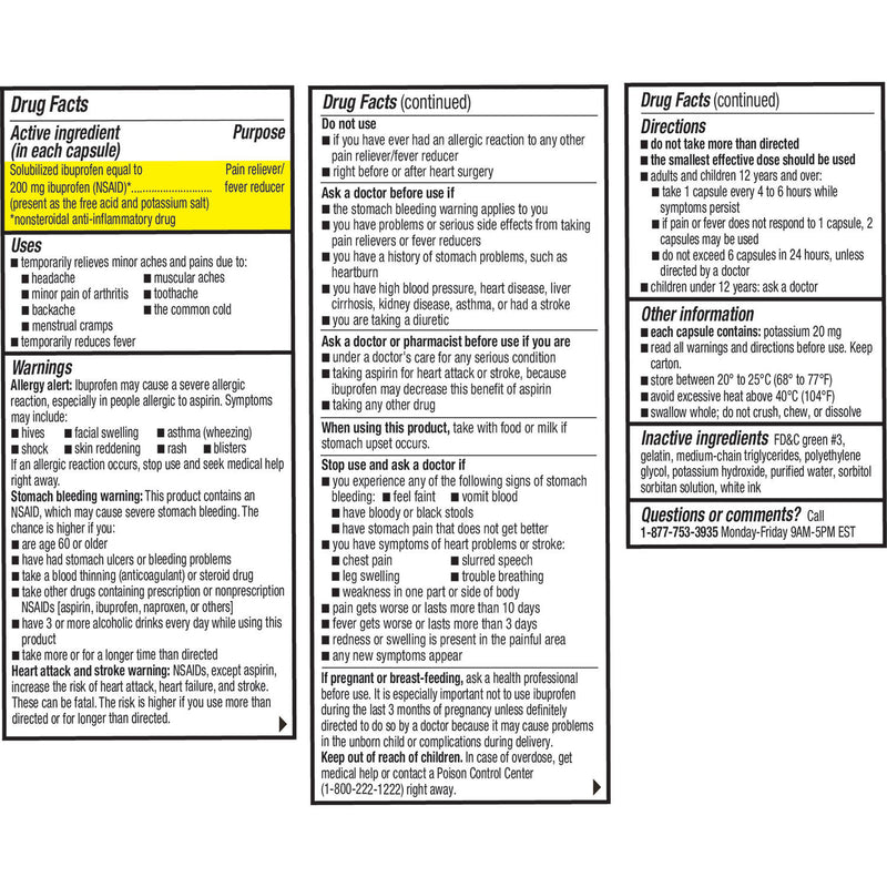 Member's Mark Ibuprofen Softgels, 200mg (400 ct.)