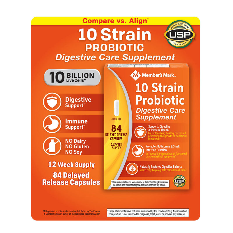 Member's Mark 10 Strain Probiotic (84 ct.)