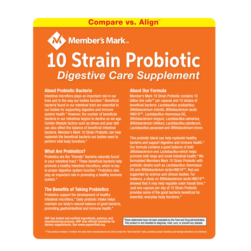 Member's Mark 10 Strain Probiotic (84 ct.)