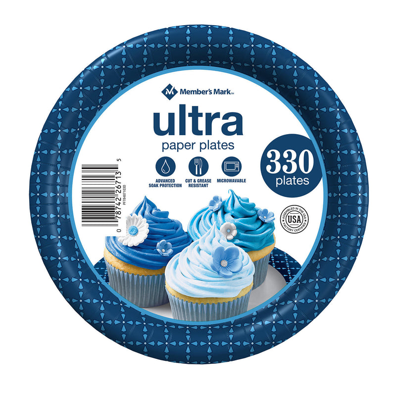 Member's Mark Ultra Dessert/Snack Paper Plates (6.875", 330 ct.)