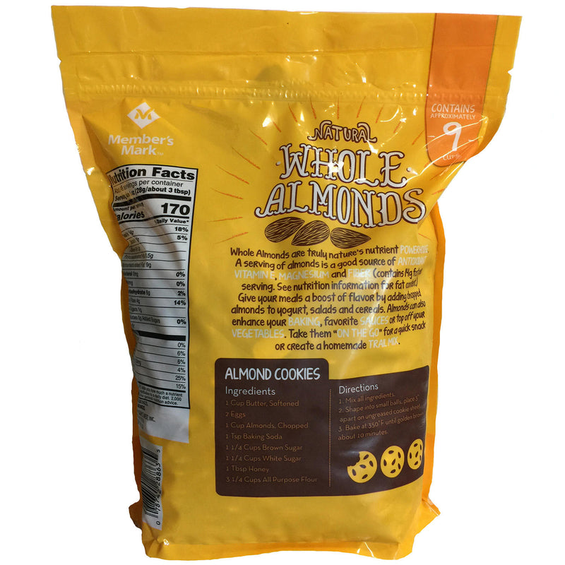 Natural Whole Almonds (3 lbs.)