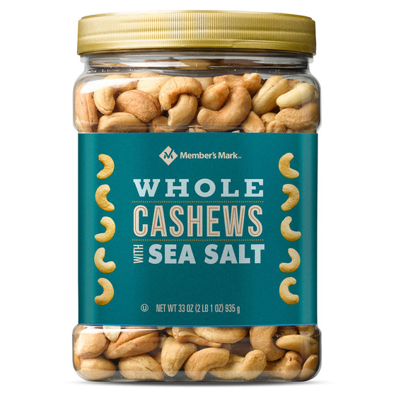 Roasted Whole Cashews with Sea Salt (33 oz.)