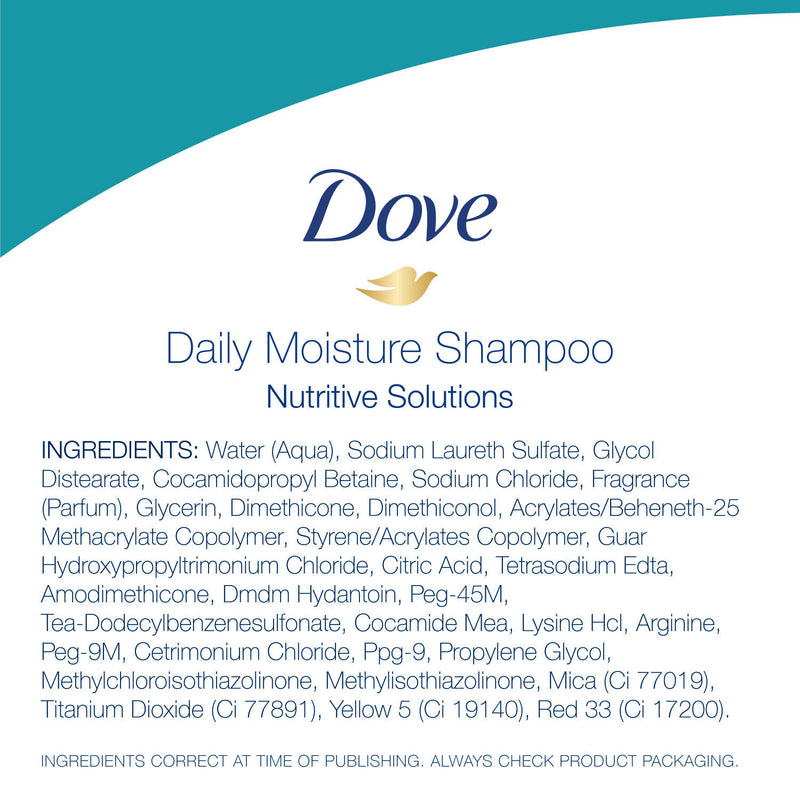 Dove Nutritive Solutions Shampoo, Daily Moisture (40 fl. oz.) Pack of 2