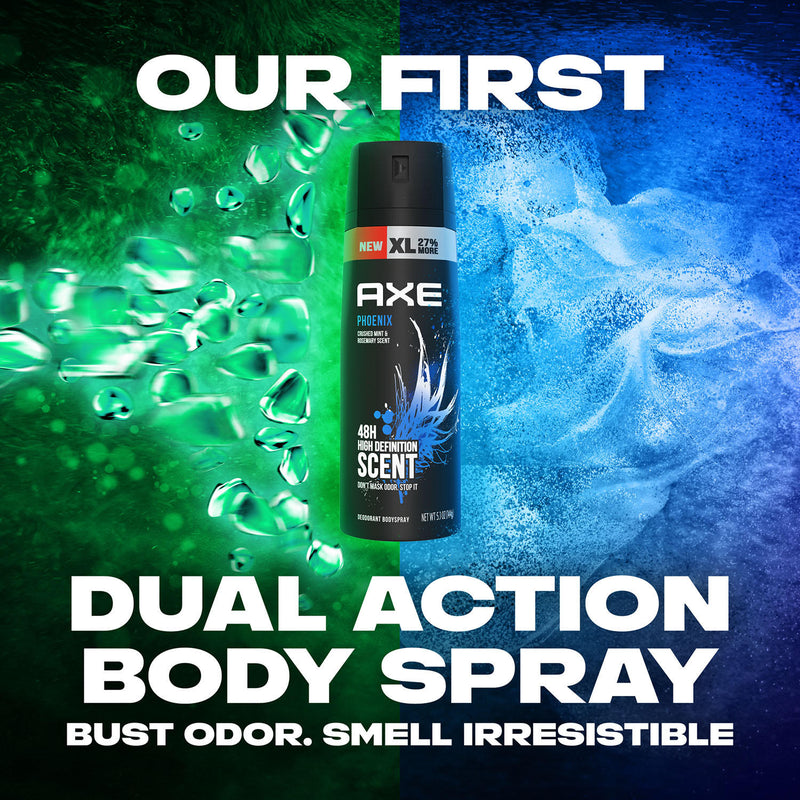 AXE Dual Action Body Spray Deodorant Phoenix (5.1 oz., 3 pk.)