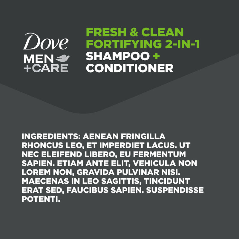 Dove Men + Care 2-in-1 Shampoo + Conditioner, Fresh & Clean (40 fl. oz.)