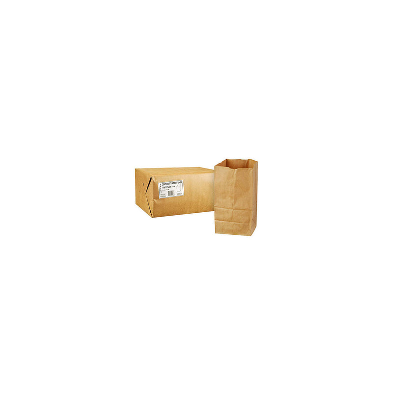 Duro Member's Mark Bag 25# Shorty Kraft Bags - 500 ct.