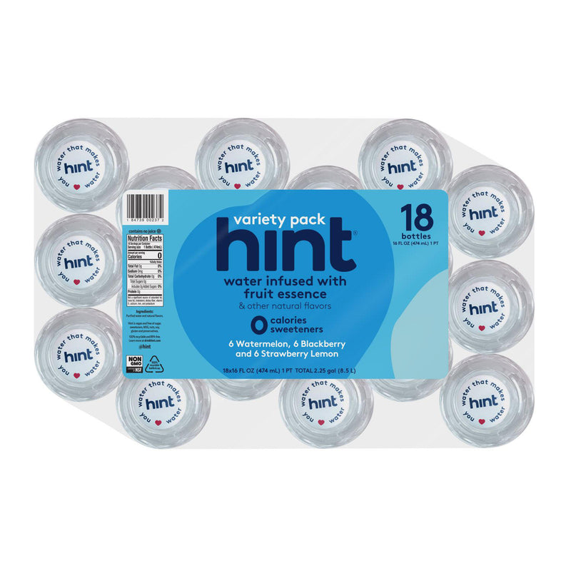 Hint Water Variety Pack (16 fl. oz., 18 pk.)