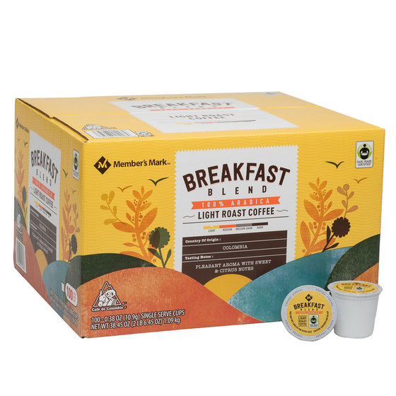 Member's Mark Breakfast Blend, Single-Serve Cups (100 ct.)