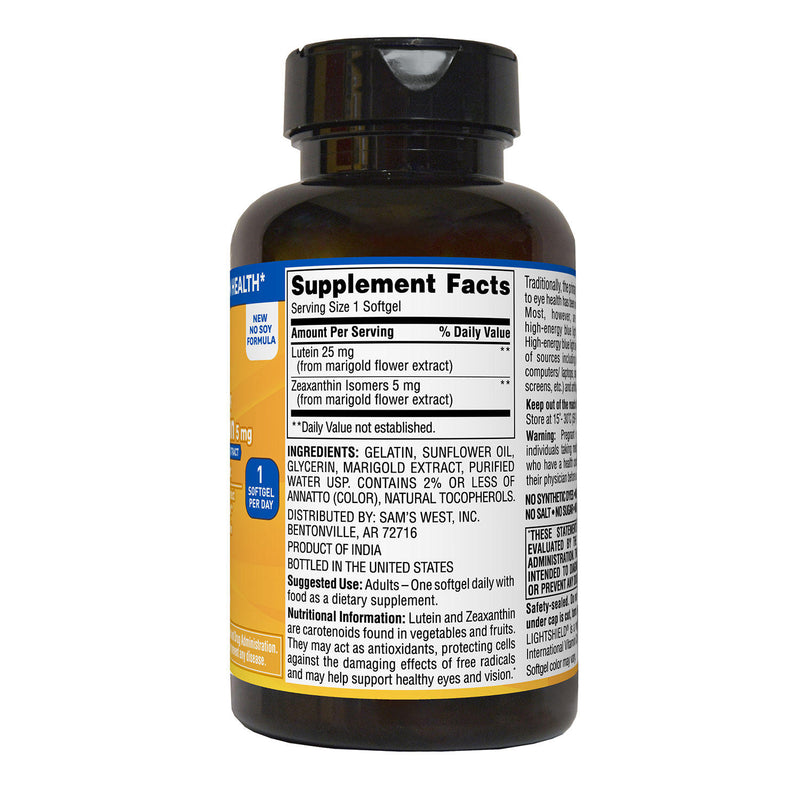 Member's Mark Lutein 25mg Zeaxanthin 5mg (150 ct.)