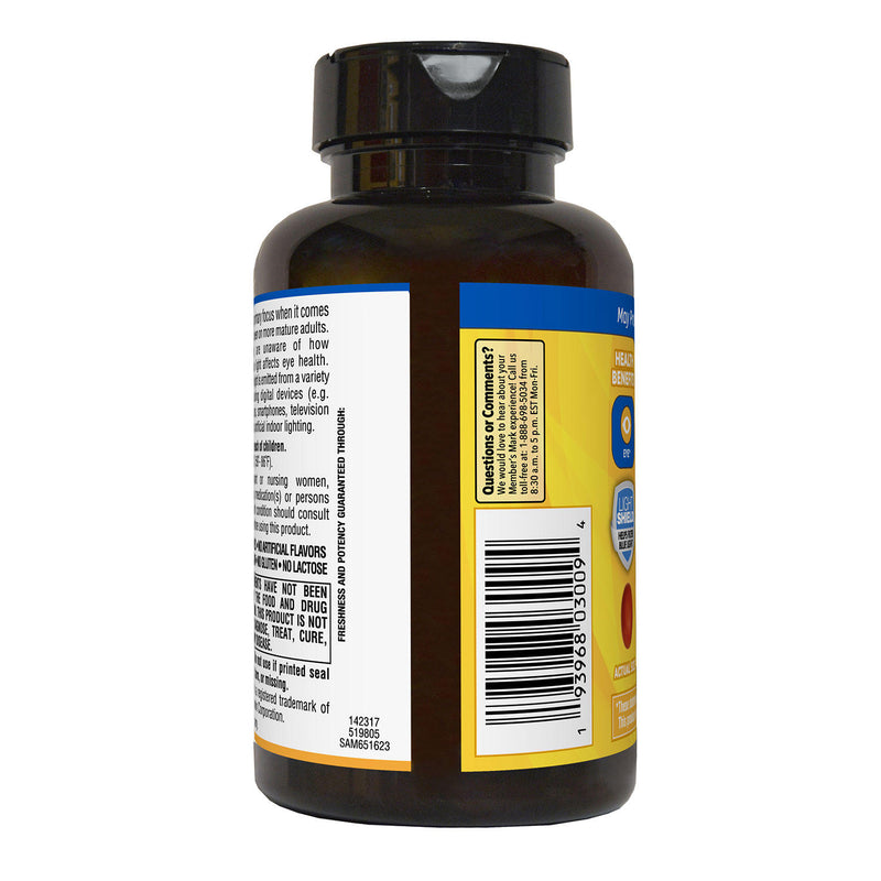 Member's Mark Lutein 25mg Zeaxanthin 5mg (150 ct.)