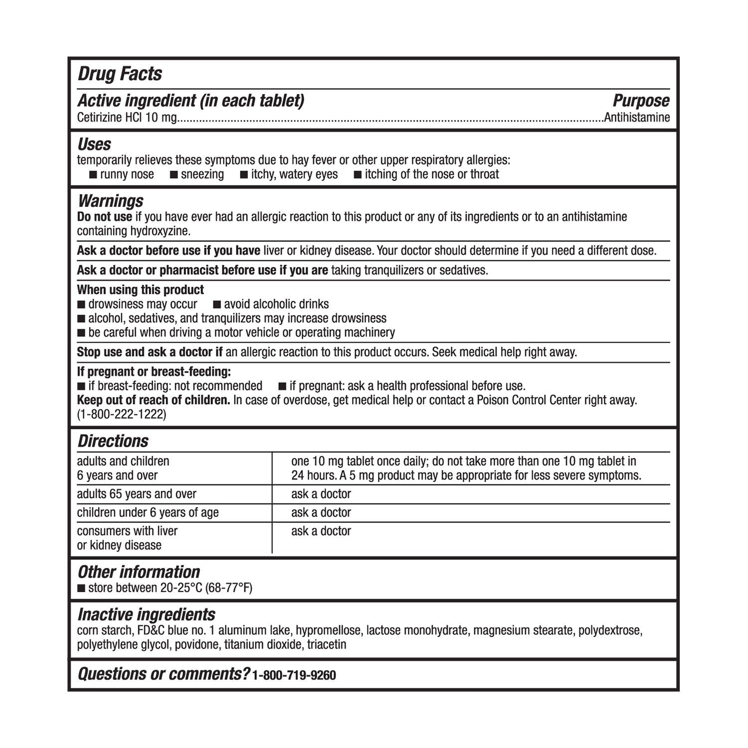 Member's Mark Aller-Zyr, Cetirizine HCl, 10mg, Antihistamine (400 ct.)