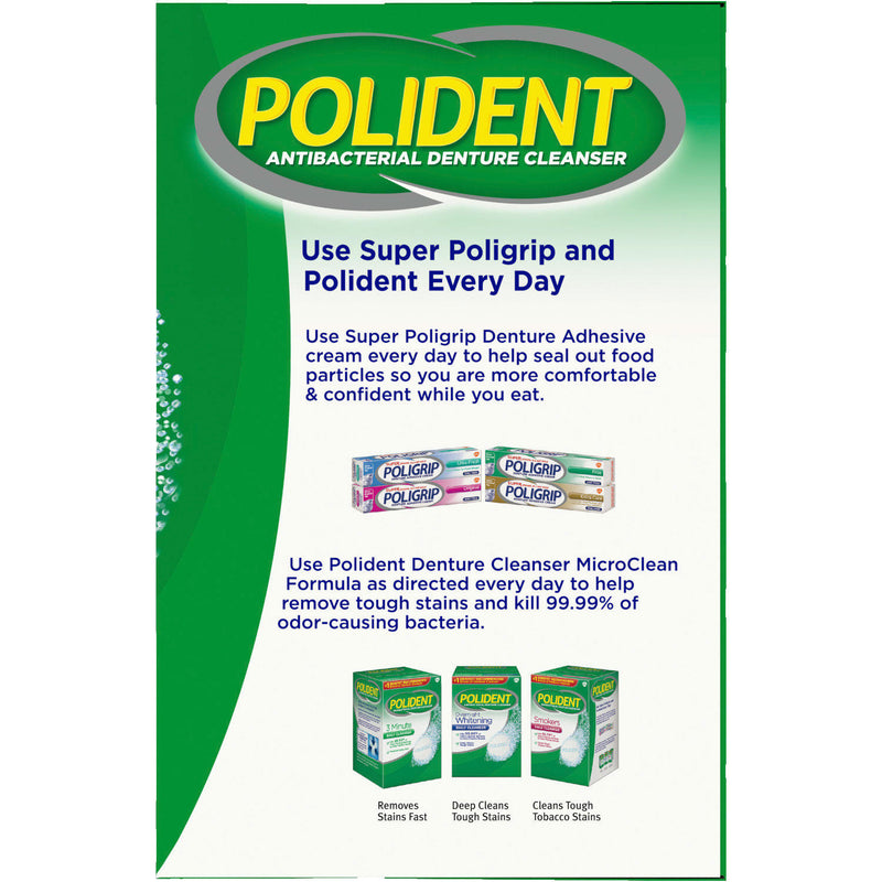 Polident 3-Minute Triple-Mint Antibacterial Denture Cleanser, Effervescent Tablets (240 ct.)