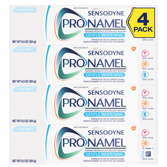 Sensodyne Pronamel Gentle Whitening Toothpaste for Sensitive Teeth, Alpine Breeze (6.5 oz., 4pk.)