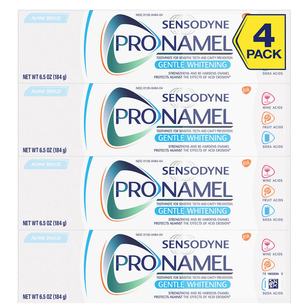 Sensodyne Pronamel Gentle Whitening Toothpaste for Sensitive Teeth, Alpine Breeze (6.5 oz., 4pk.)