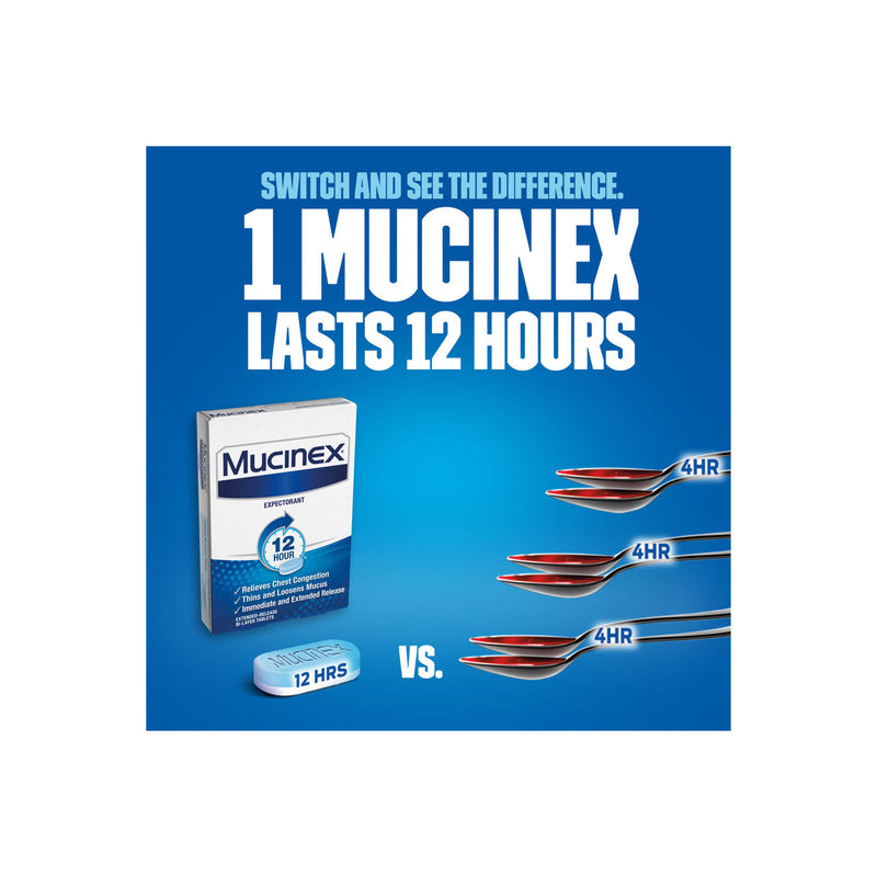 Mucinex 12-Hour Chest Congestion Expectorant Tablets (120 ct.)