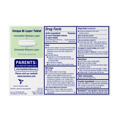 Mucinex DM 12 Hr Max Strength Expectorant & Cough Suppressant Tablets (56 ct.)