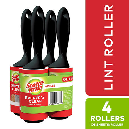 Scotch-Brite Lint Roller Twin Pack, 56 Ct (Pack of 4)