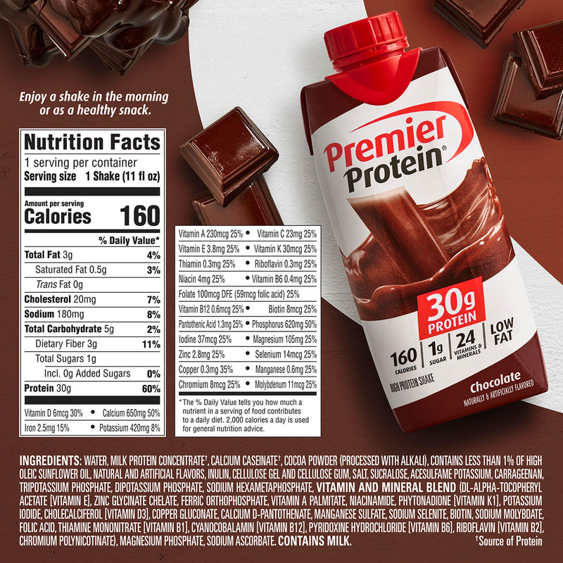 Premier Protein High Protein Shake, Chocolate (11 fl. oz., 15 pk)