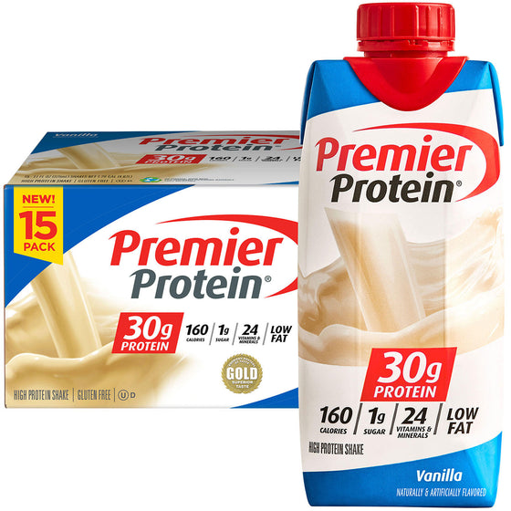 Premier Protein High Protein Shake, Vanilla (11 fl. oz., 15 pk.)