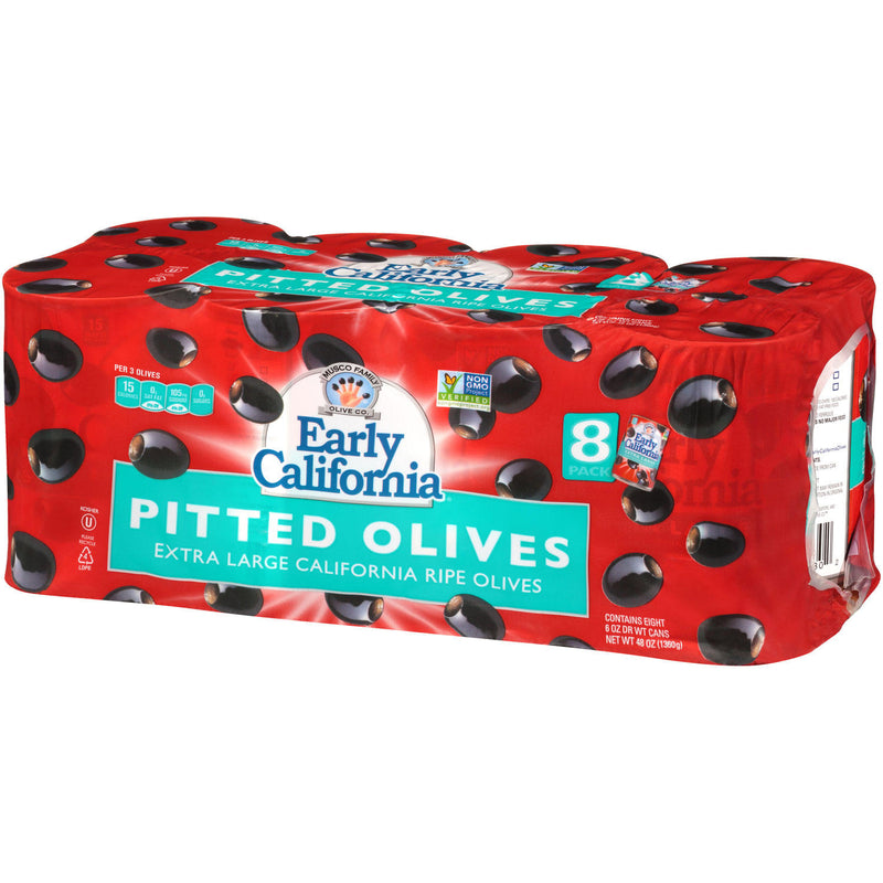 Early California Extra Large Black Pitted Olives (6 oz., 8 pk.)