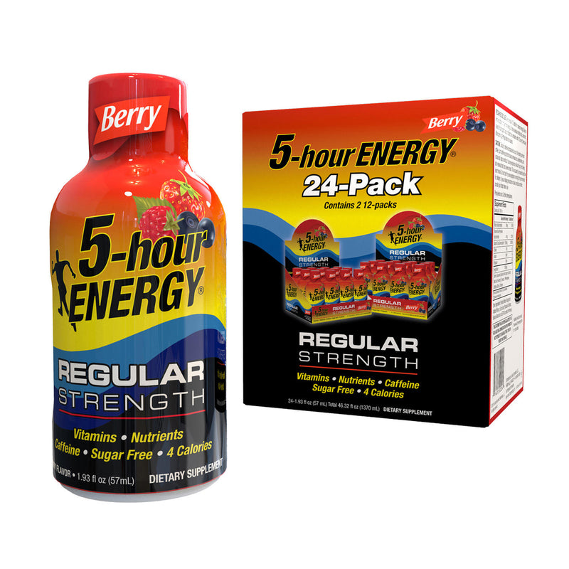 5-Hour ENERGY Shot, Regular Strength, Berry (1.93 oz., 24 pk.)