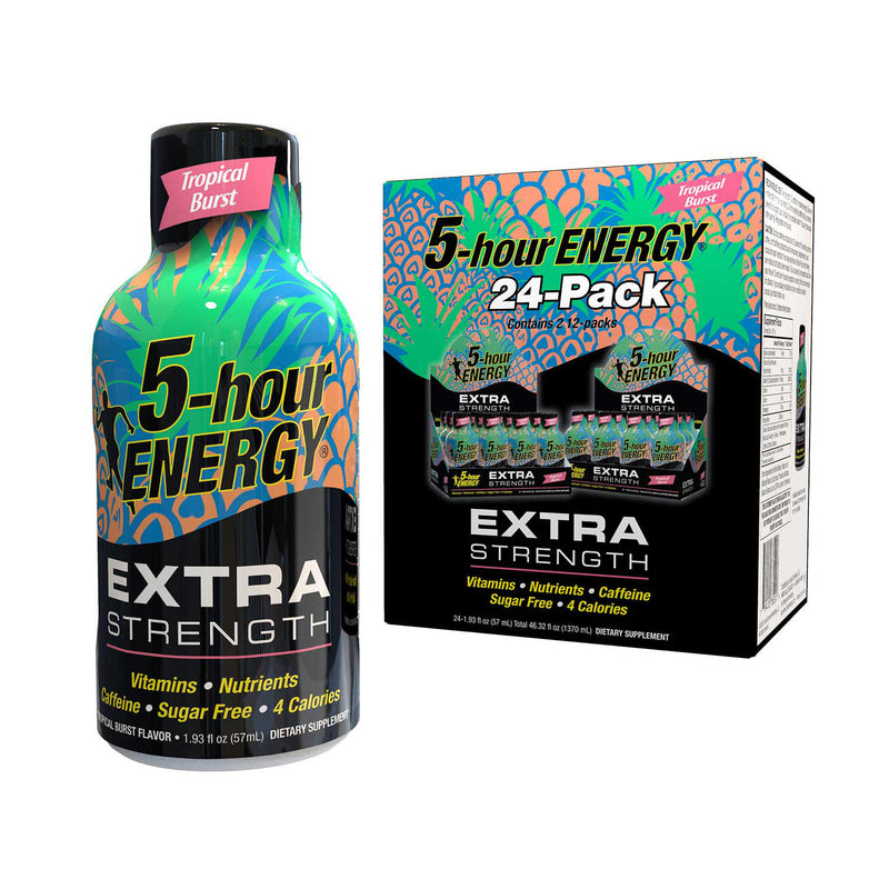 5-hour ENERGY Shot, Extra Strength, Tropical Burst (1.93 oz., 24 pk.)