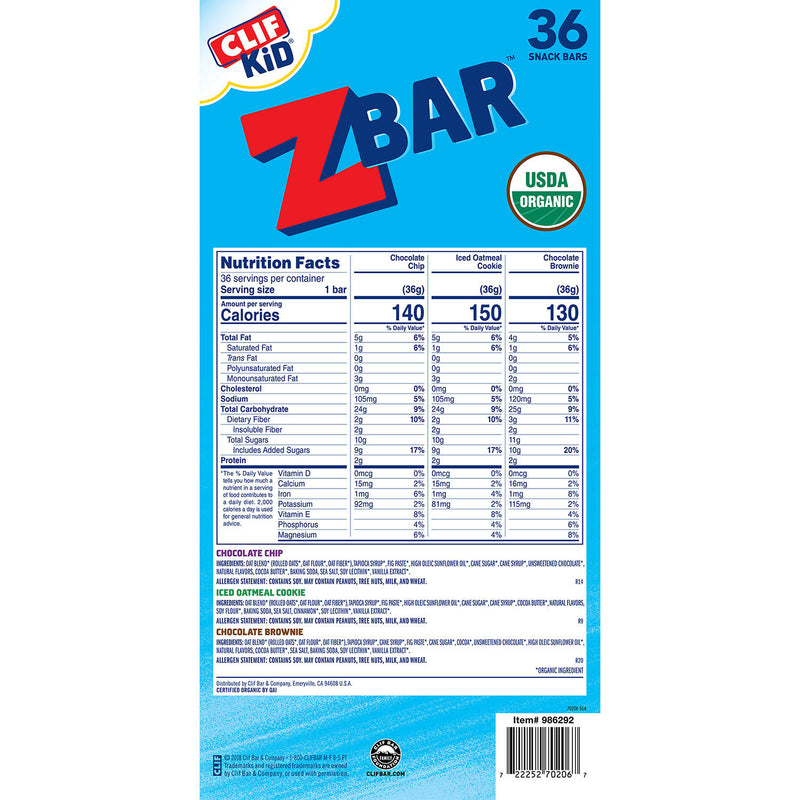 CLIF Kid ZBar (36 ct.)