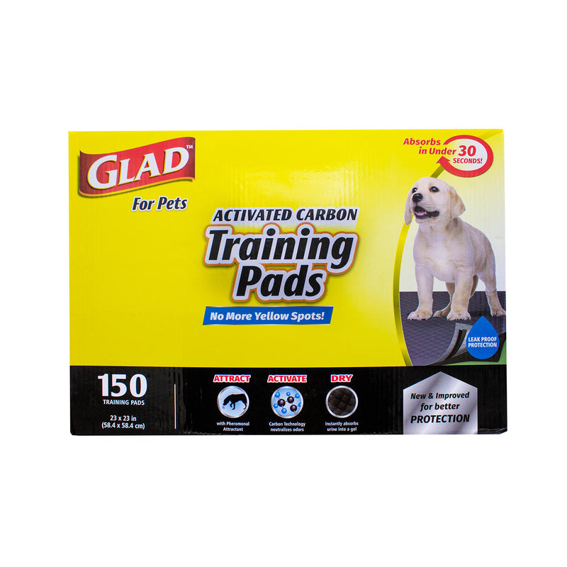 Glad for Pets Activated Carbon Training Pads For Dogs and Puppies, 150 ct.