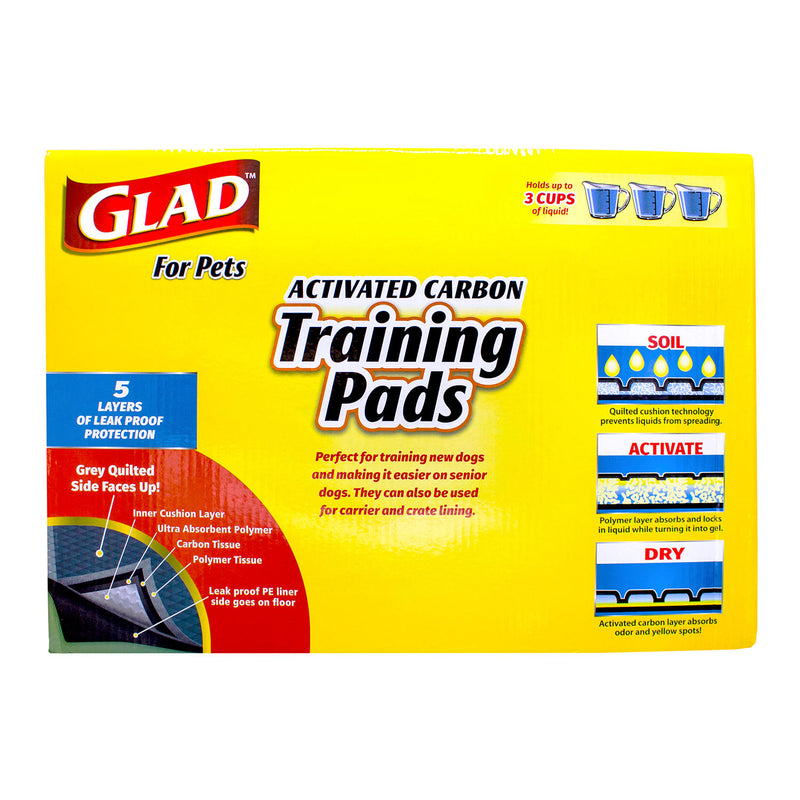 Glad for Pets Activated Carbon Training Pads For Dogs and Puppies, 150 ct.