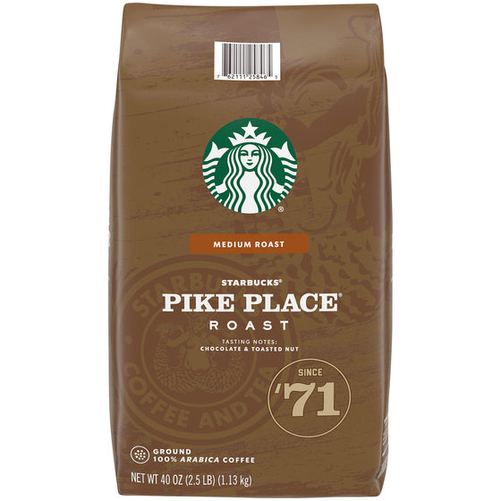 Starbucks Pike Place Medium Roast Ground Coffee (40 oz.)
