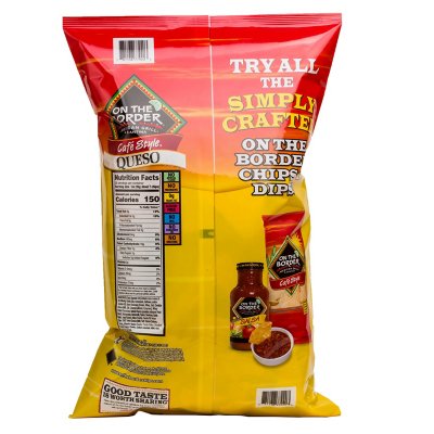 On The Border Café Style Queso Flavored Tortilla Chip (20 oz.)