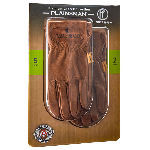 Plainsman Premium Cabretta Leather Gloves - 2 Pairs