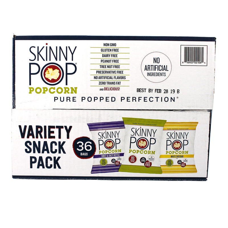 SkinnyPop Popcorn Variety Snack Pack (36 pk.)