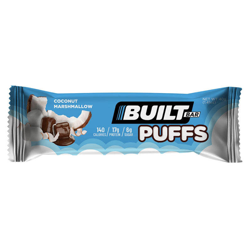 Built Protein Bar Mixed Box, Salted Caramel and Cookies 'N Cream + 1 Free Coconut Puff (13 pk.)