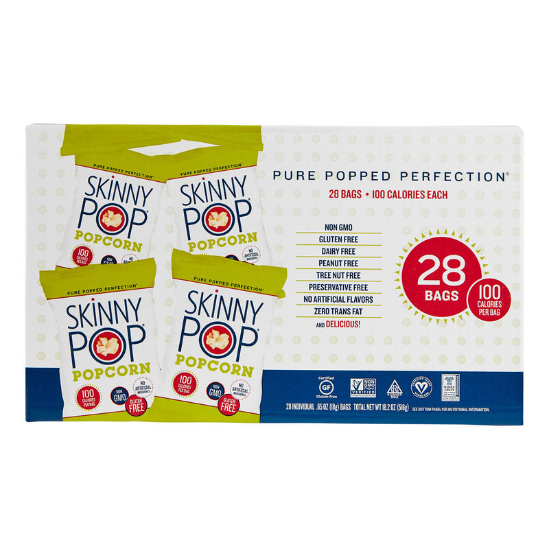 SkinnyPop Popcorn Snack Bags (0.65 oz., 28 pk.)