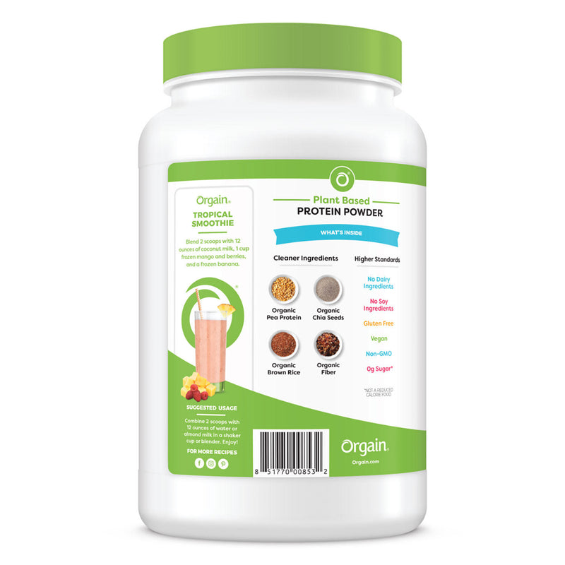 Orgain Organic Protein Plant Based Powder Vanilla Bean (2.74 lbs.)