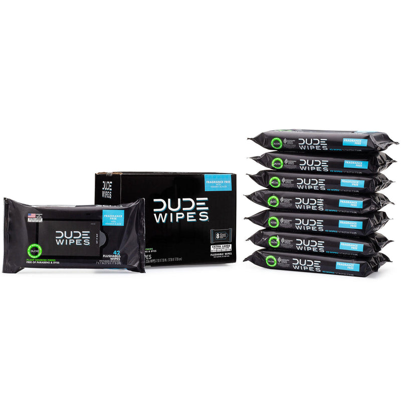 DUDE Wipes, extra large, 42 Ct, 8 pk