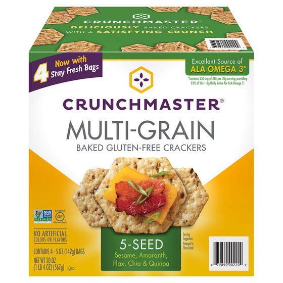 Crunchmaster 5 Seed Multigrain Cracker (10 oz., 2 ct.)