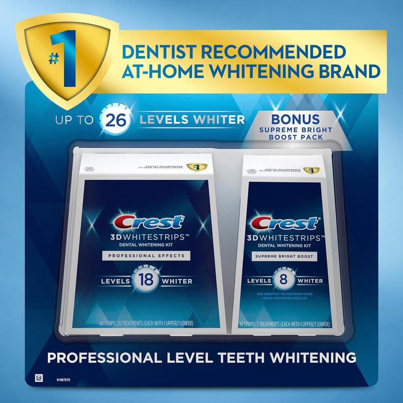 Crest 3D Whitestrips Professional Effects & Supreme Bright Dual Pack