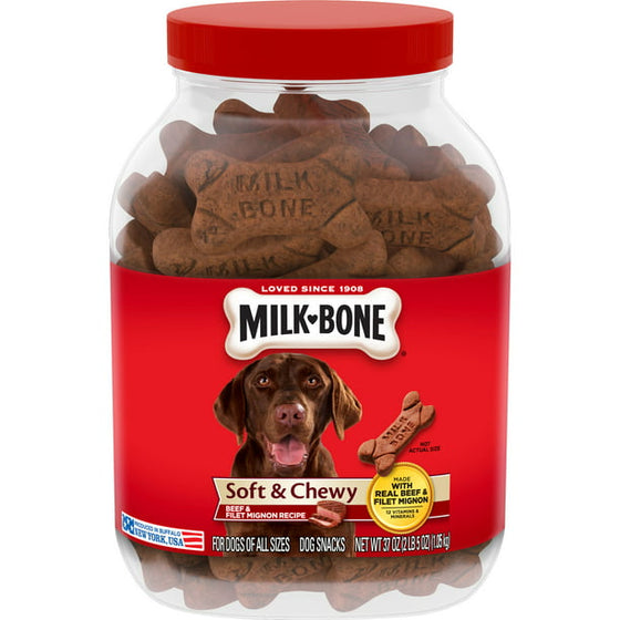 Milk-Bone Soft & Chewy Dog Snacks, Beef & Filet Mignon Recipe (37 oz.)