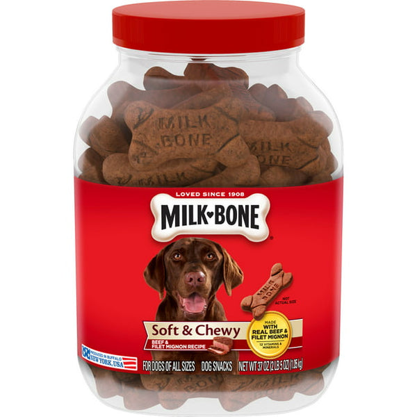 Milk-Bone Soft & Chewy Dog Snacks, Beef & Filet Mignon Recipe (37 oz.)