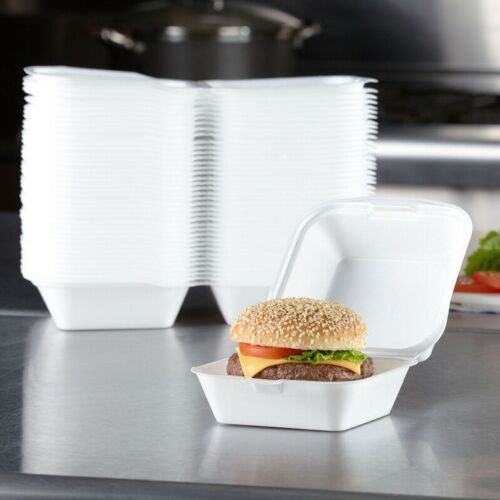 Hefty Supreme Large Sandwich Foam Hinged Lid Container, 6" (300 ct.)