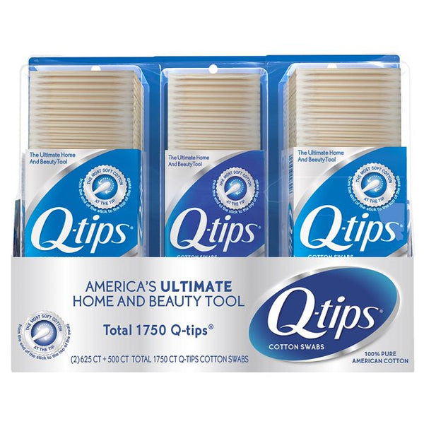 Q-tips Cotton Swabs (625 ct., 2 pk. + 500 ct., 1 pk.)