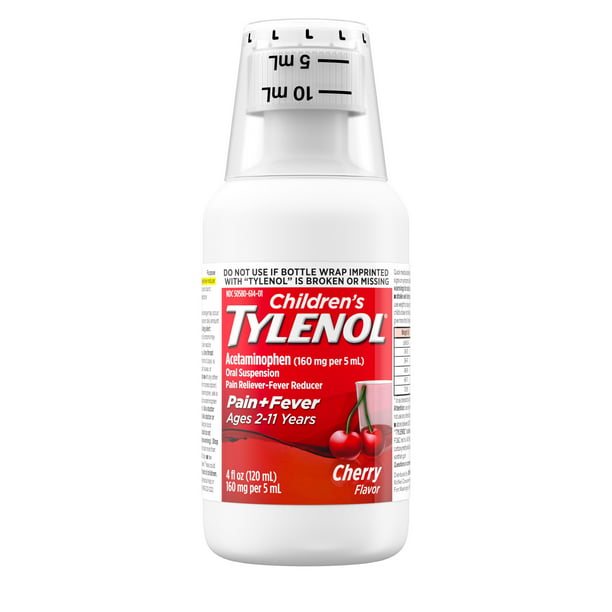 Children’s Tylenol Pain + Fever Relief Medicine, Cherry (4oz)