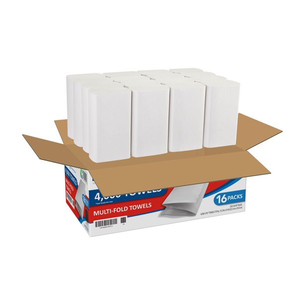 Marathon Multifold 1-Ply Paper Towels, 9.2" x 9.4" (250 towels/pk., 16 pks.)