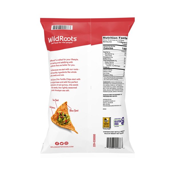 Wild Roots Red Quinoa Chia Chips (16 oz.)